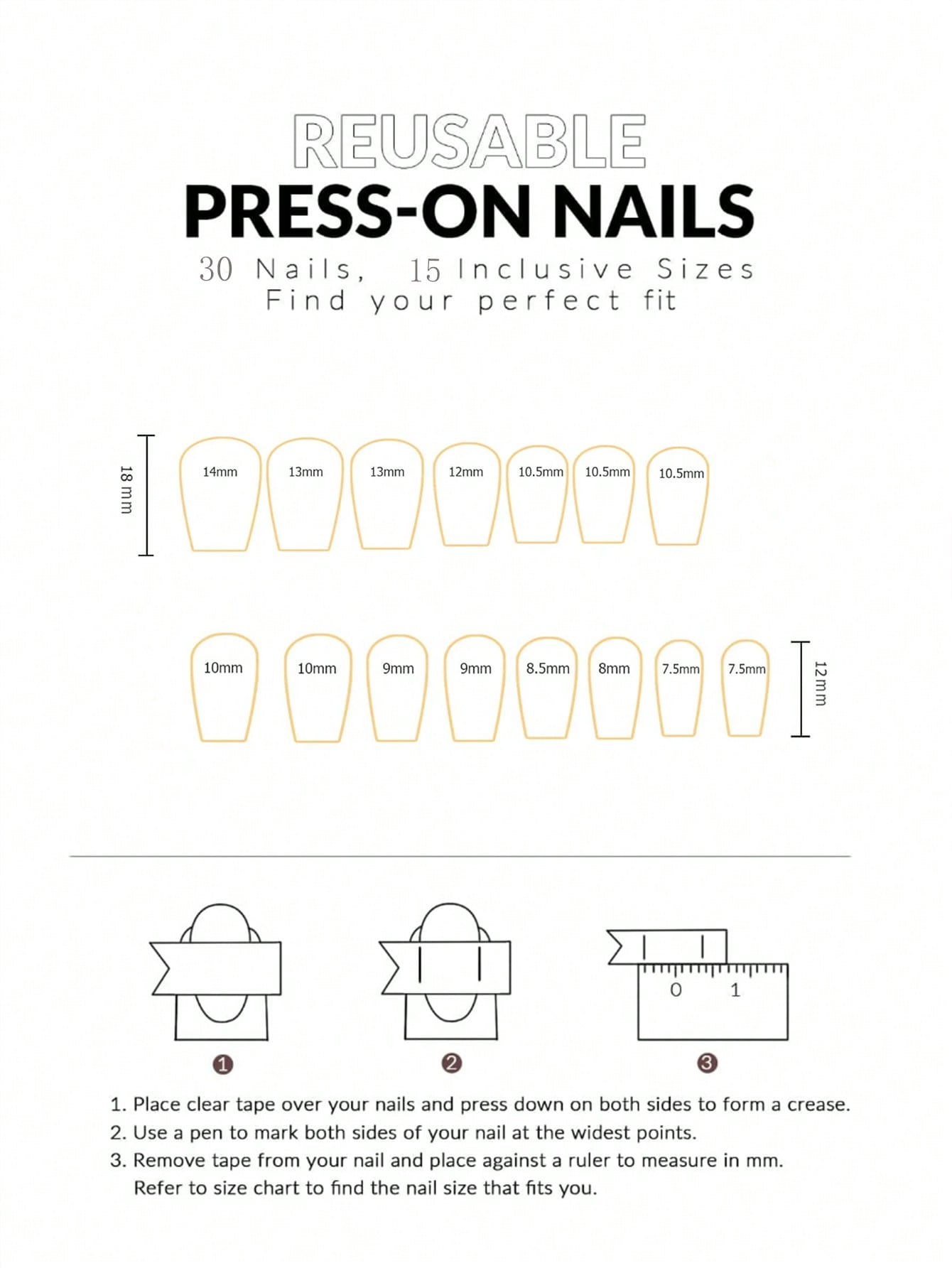 24-Piece Coffin Shaped False Nails with Peach Ombre Gradient – Includes Jelly Gel & Nail File