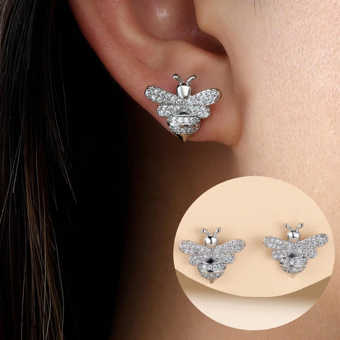 Minimalist Bee Design Earrings – Elegant & Versatile Fashion Earrings