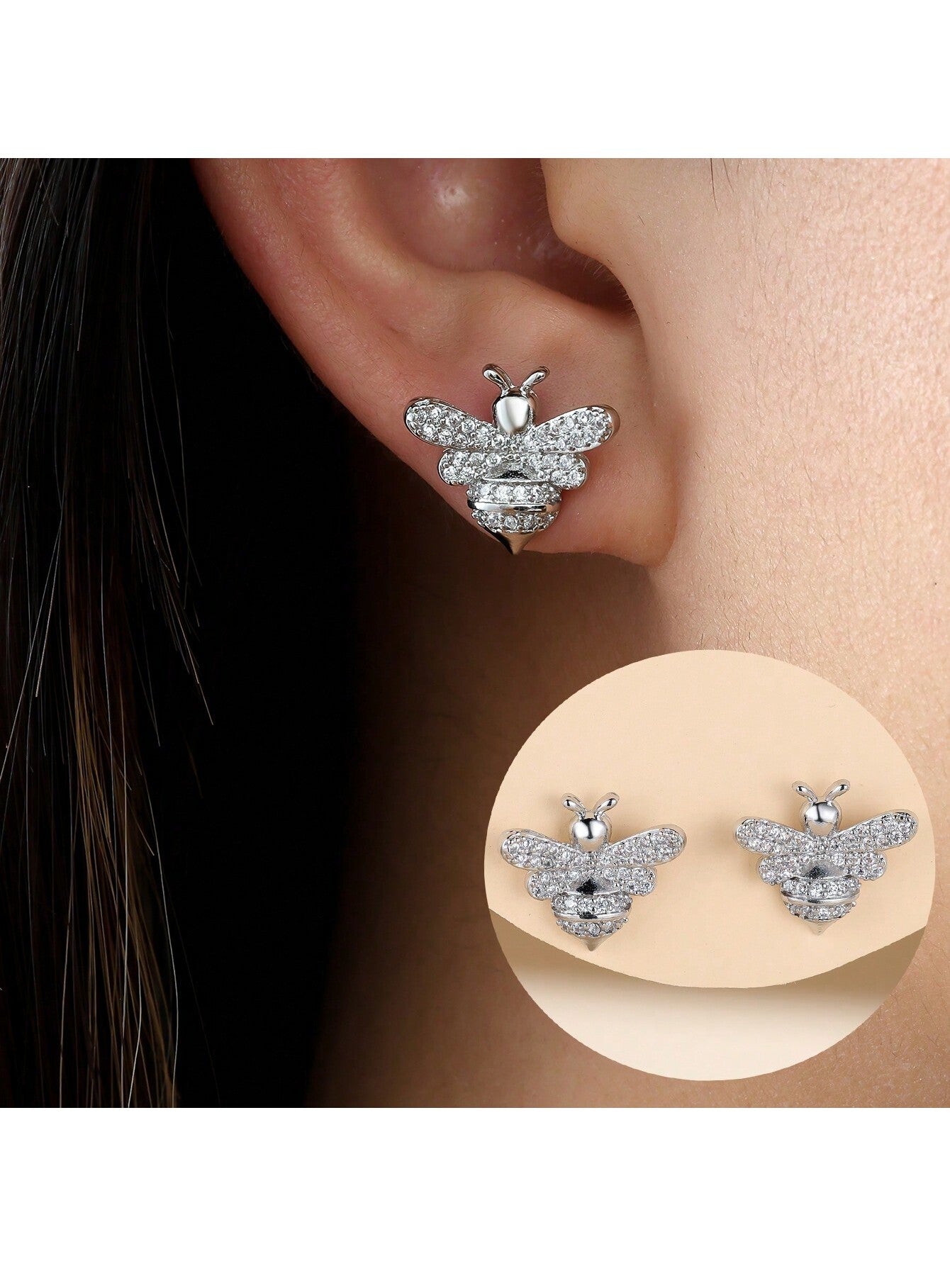 Minimalist Bee Design Earrings – Elegant & Versatile Fashion Earrings