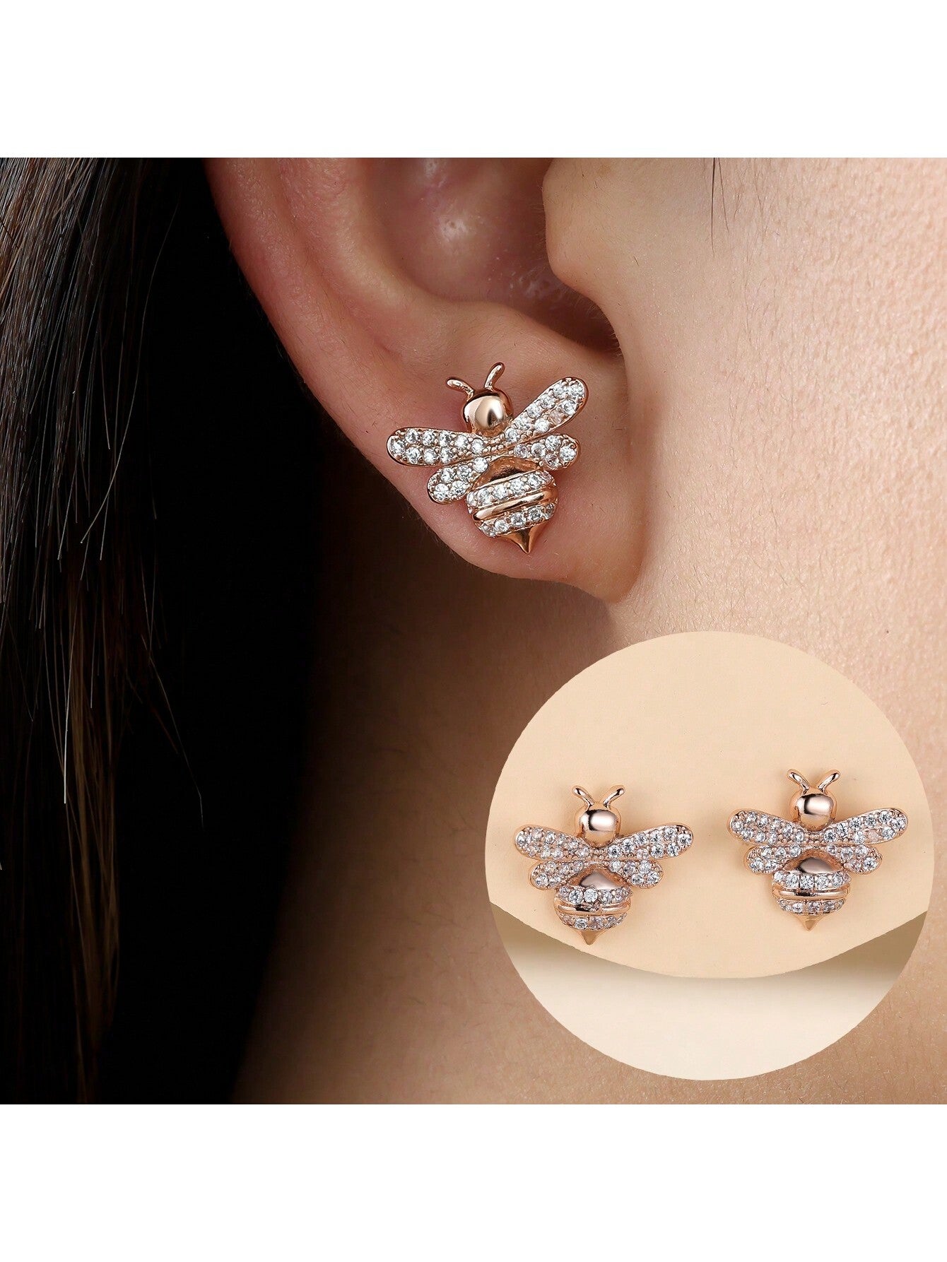 Minimalist Bee Design Earrings – Elegant & Versatile Fashion Earrings