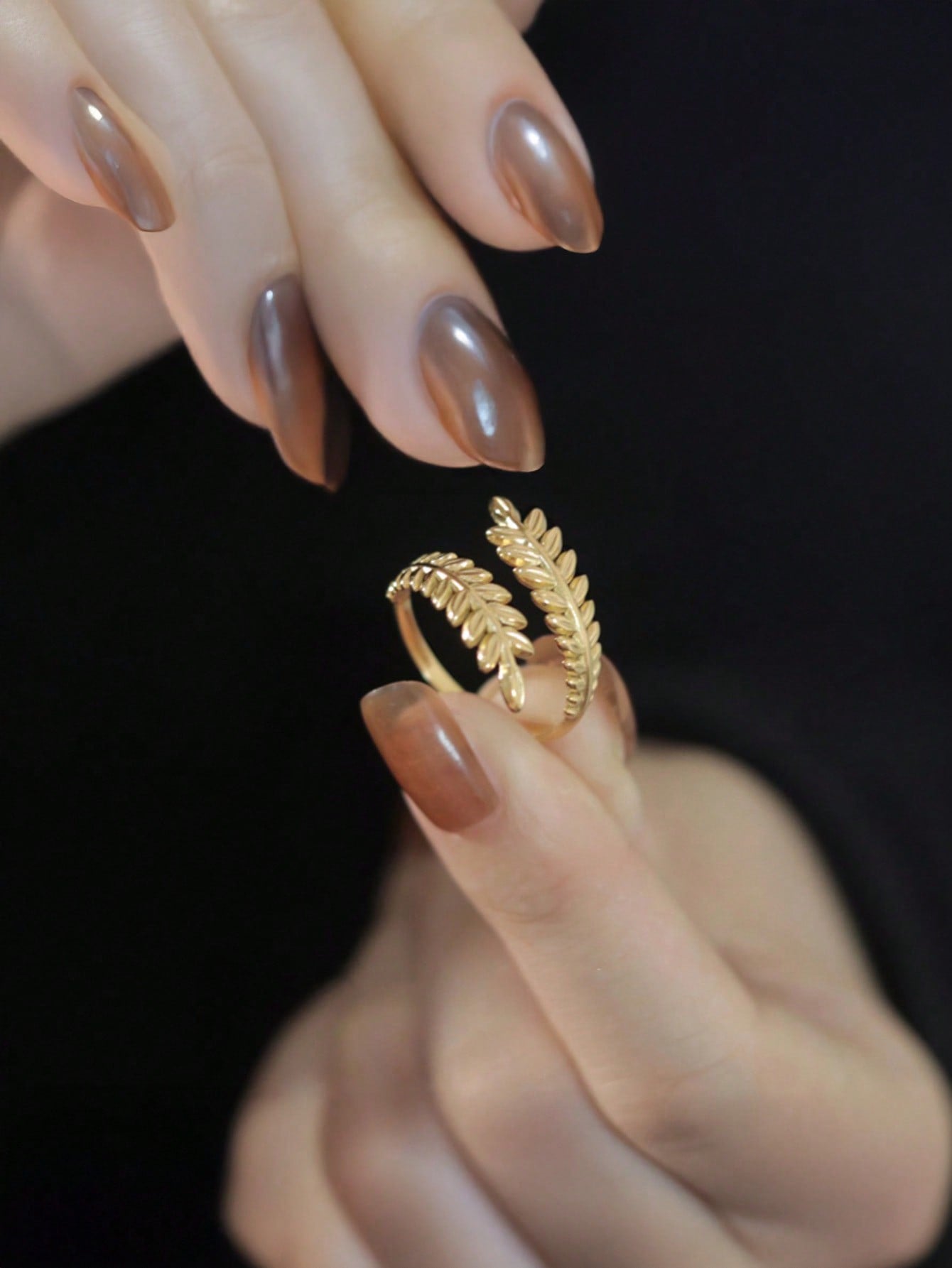 Dopamine Baroque Wheat Decor Adjustable Open Ring
