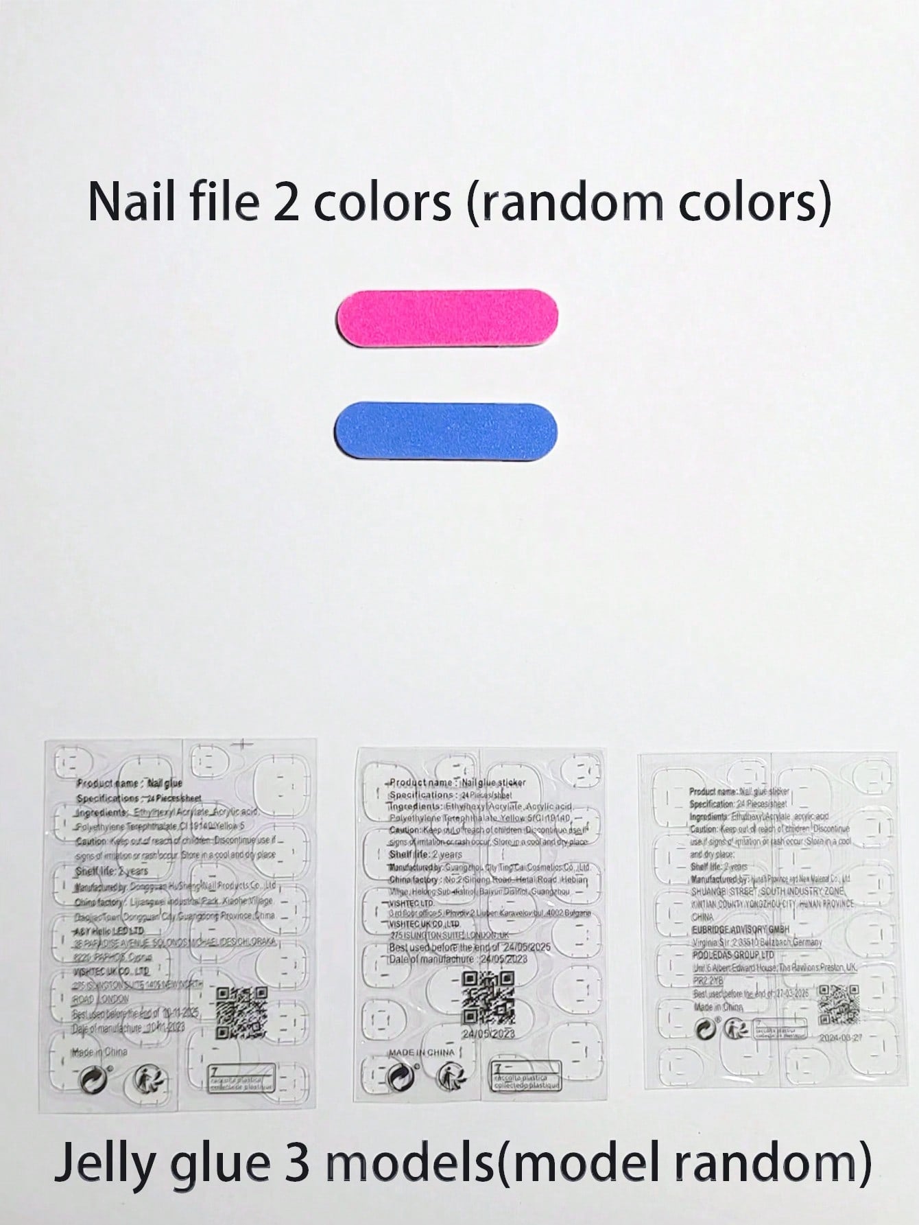 24-Piece Coffin Shaped False Nails with Peach Ombre Gradient – Includes Jelly Gel & Nail File