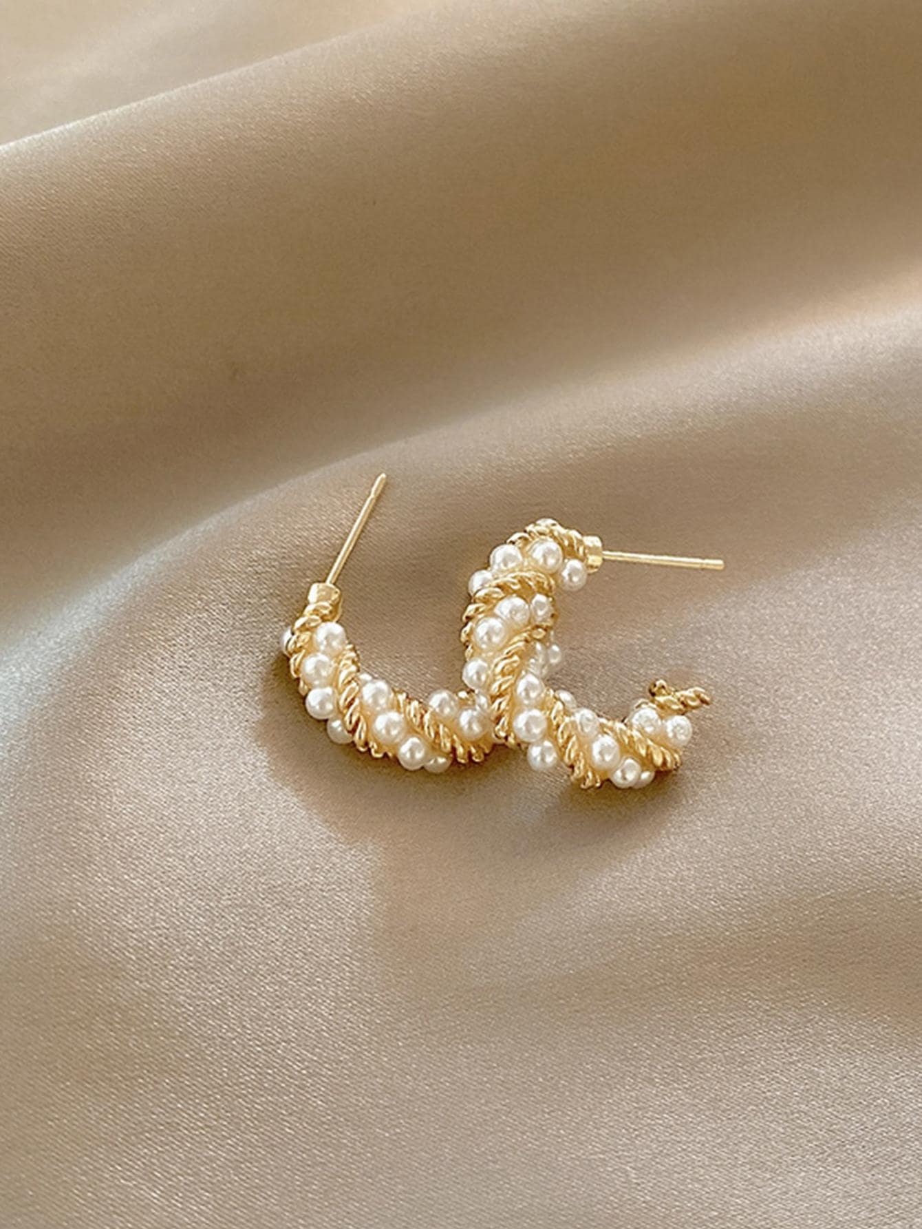Faux Pearl Decor Earrings – Elegant Fashion Jewelry for Women