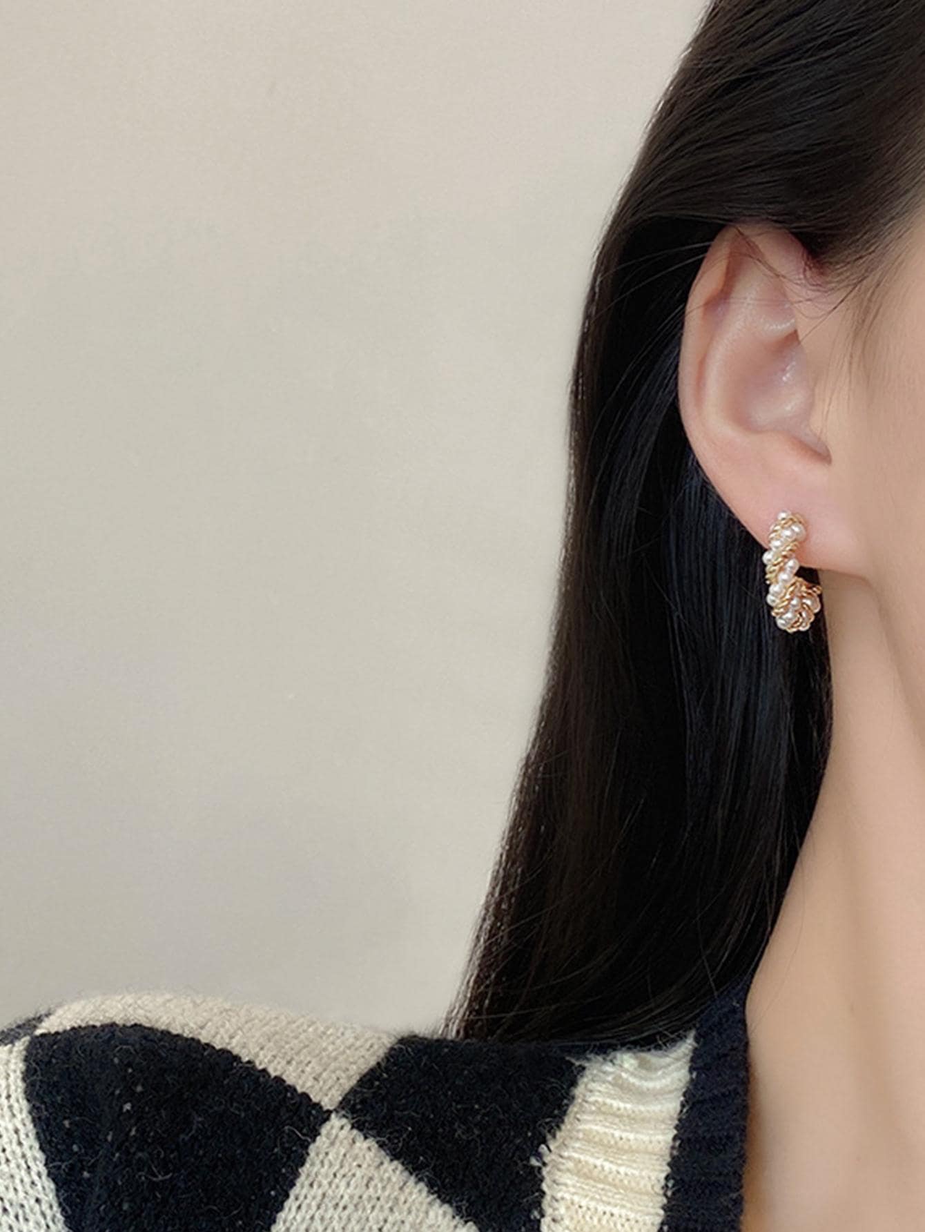 Faux Pearl Decor Earrings – Elegant Fashion Jewelry for Women