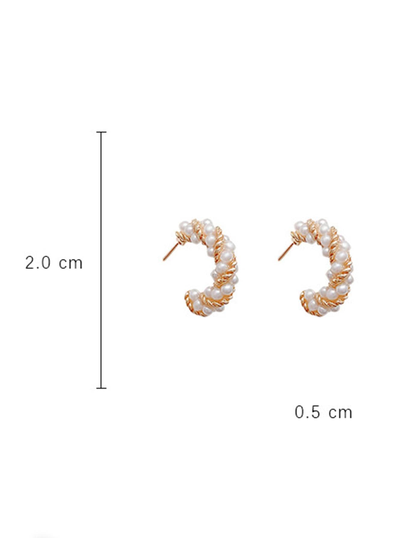 Faux Pearl Decor Earrings – Elegant Fashion Jewelry for Women